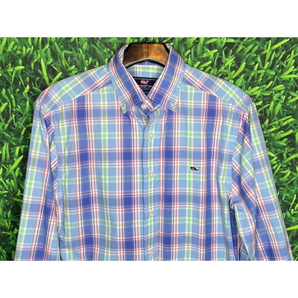 Vineyard Vines Whale Shirt Men’s XS Long Sleeve Button Front Plaid
